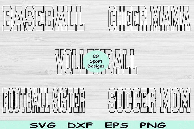 Football Svg Png Cut File, Cheer Svg, Baseball Svg Files For Cricut, Basketball Svg Silhouette Digital Designs, Sports Svg Shirt Sublimation SVG TiffsCraftyCreations 
