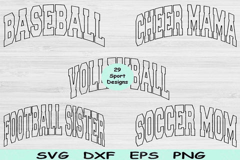 Football Svg Png Cut File, Cheer Svg, Baseball Svg Files For Cricut, Basketball Svg Silhouette Digital Designs, Sports Svg Shirt Sublimation SVG TiffsCraftyCreations 