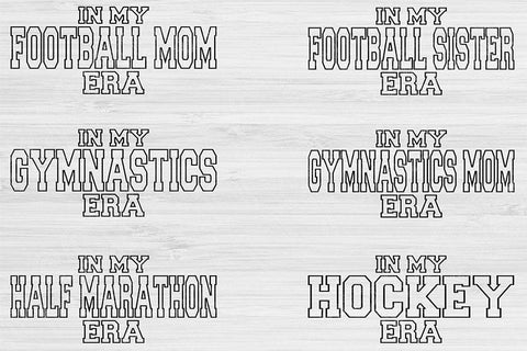 Football Svg Png Cut Files, Cheer Svg, Baseball Svg Files For Cricut, In My Era Svg Silhouette Digital Designs, Sports Svg Shirt Sublimation SVG TiffsCraftyCreations 