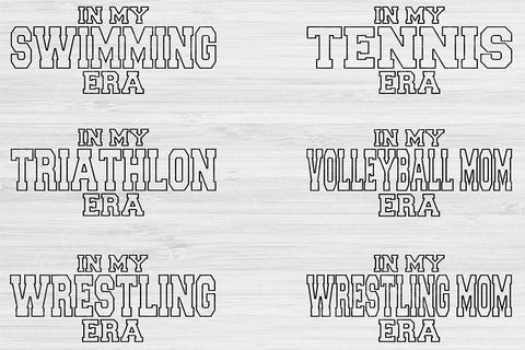 Football Svg Png Cut Files, Cheer Svg, Baseball Svg Files For Cricut, In My Era Svg Silhouette Digital Designs, Sports Svg Shirt Sublimation SVG TiffsCraftyCreations 