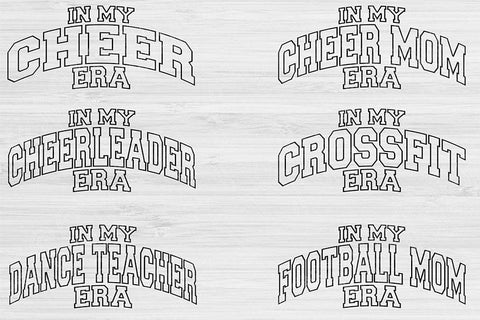 Football Svg Png Cut Files, Cheer Svg, Baseball Svg Files For Cricut, In My Era Svg Silhouette Digital Designs, Sports Svg Shirt Sublimation SVG TiffsCraftyCreations 