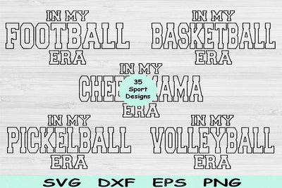 Football Svg Png Cut Files, Cheer Svg, Baseball Svg Files For Cricut, In My Era Svg Silhouette Digital Designs, Sports Svg Shirt Sublimation SVG TiffsCraftyCreations 