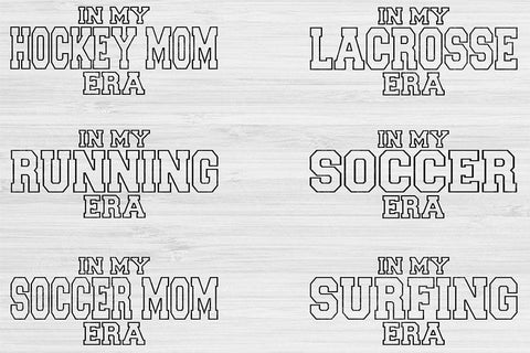 Football Svg Png Cut Files, Cheer Svg, Baseball Svg Files For Cricut, In My Era Svg Silhouette Digital Designs, Sports Svg Shirt Sublimation SVG TiffsCraftyCreations 