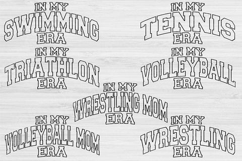 Football Svg Png Cut Files, Cheer Svg, Baseball Svg Files For Cricut, In My Era Svg Silhouette Digital Designs, Sports Svg Shirt Sublimation SVG TiffsCraftyCreations 