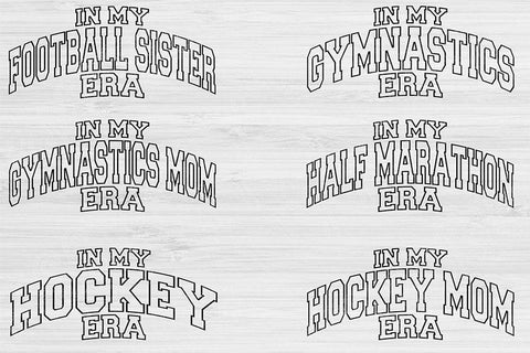 Football Svg Png Cut Files, Cheer Svg, Baseball Svg Files For Cricut, In My Era Svg Silhouette Digital Designs, Sports Svg Shirt Sublimation SVG TiffsCraftyCreations 