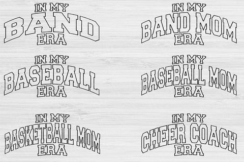 Football Svg Png Cut Files, Cheer Svg, Baseball Svg Files For Cricut, In My Era Svg Silhouette Digital Designs, Sports Svg Shirt Sublimation SVG TiffsCraftyCreations 