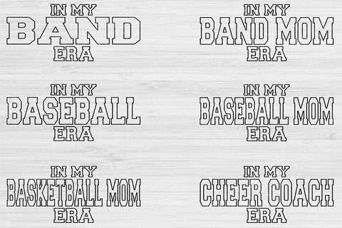 Football Svg Png Cut Files, Cheer Svg, Baseball Svg Files For Cricut, In My Era Svg Silhouette Digital Designs, Sports Svg Shirt Sublimation SVG TiffsCraftyCreations 