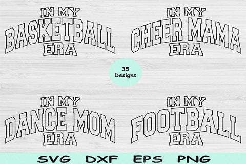 Football Svg Png Cut Files, Cheer Svg, Baseball Svg Files For Cricut, In My Era Svg Silhouette Digital Designs, Sports Svg Shirt Sublimation SVG TiffsCraftyCreations 