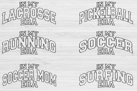 Football Svg Png Cut Files, Cheer Svg, Baseball Svg Files For Cricut, In My Era Svg Silhouette Digital Designs, Sports Svg Shirt Sublimation SVG TiffsCraftyCreations 
