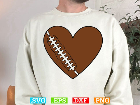 Football SVG, Sports Silhouette, Heart Designs SVG Creativeart88 