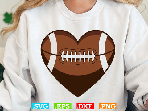 Football SVG, Sports Silhouette, Heart Designs SVG Creativeart88 
