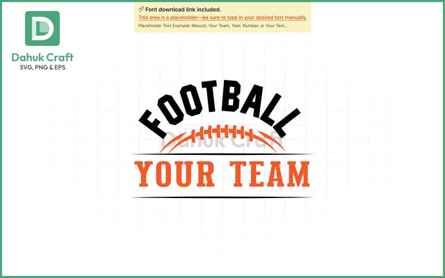 Football Team Logo SVG Football Team SVG PNG & EPS V12 SVG dahukdesign 
