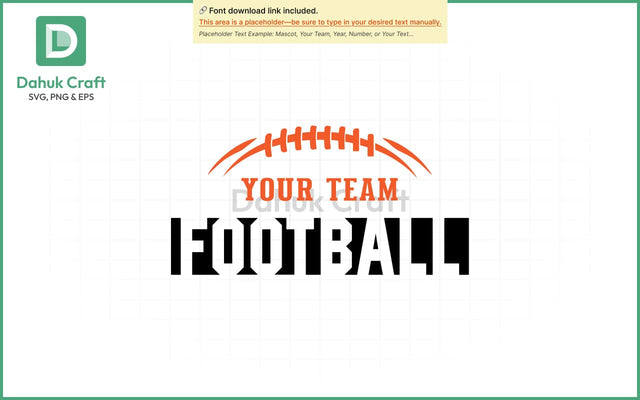 Football Team Logo SVG Football Team SVG PNG & EPS V14 SVG dahukdesign 