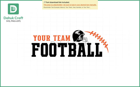 Football Team Logo SVG Football Team SVG PNG & EPS V2 SVG dahukdesign 