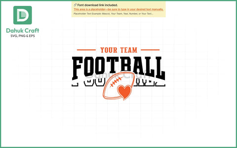 Football Team Logo SVG Football Team SVG PNG & EPS V6 SVG dahukdesign 