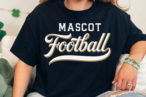 Football Team Mascot Template Svg, Football Mom Svg, Football Dad Svg, Custom Football Svg SVG DesignDestine 