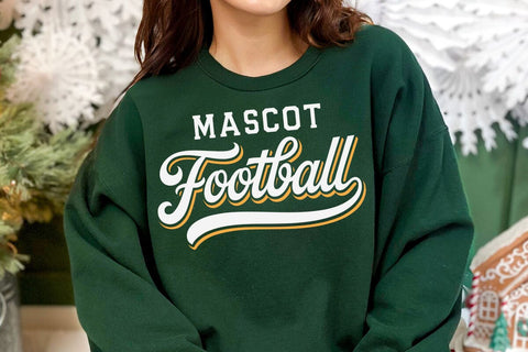 Football Team Mascot Template Svg, Football Mom Svg, Football Dad Svg, Custom Football Svg SVG DesignDestine 