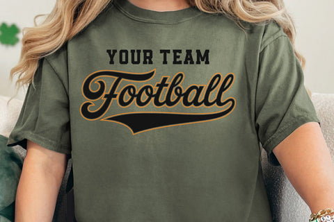 Football Team SVG Template, Fan Shirt Design, Personalized Design Template Svg SVG DesignDestine 