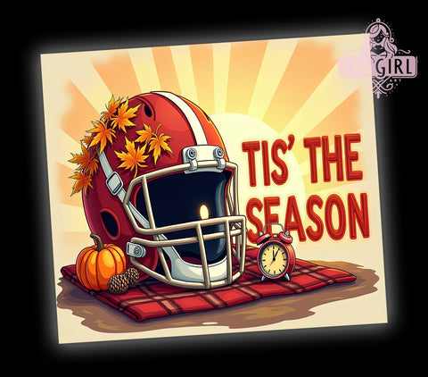 Football Tumbler, Fall Decor, Autumn Gifts, 20oz Tumbler, Sublimation Design, Seasonal Decor, PNG File, Thanksgiving Football Sublimation SvggirlplusArt 