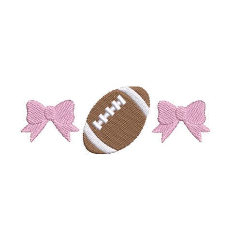 Football with Bows Embroidery Design Embroidery/Applique DESIGNS Creatively Embroidery 