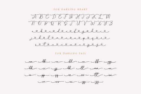 For Darling - Wedding Heart Font Font Typebae 
