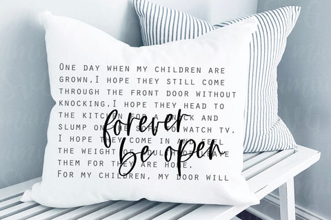 For My Children My Door Will Forever Be Open Svg SVG MaiamiiiSVG 