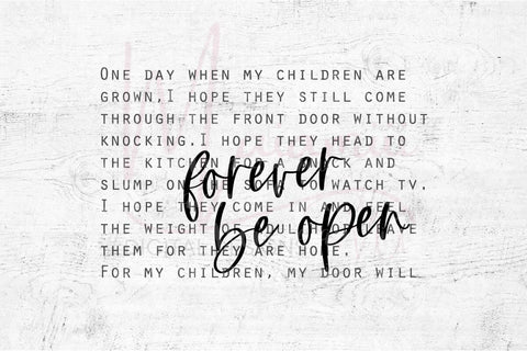 For My Children My Door Will Forever Be Open Svg SVG MaiamiiiSVG 