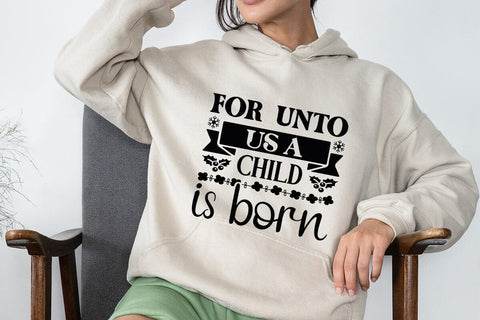 For unto us a child is born SVG Angelina750 