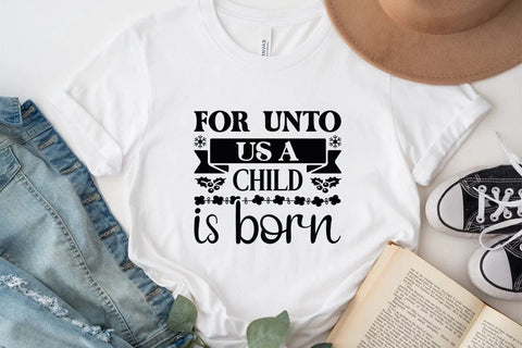 For unto us a child is born SVG Angelina750 