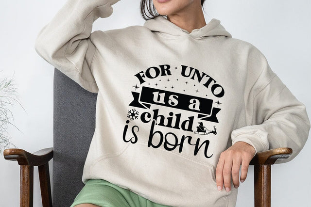 For unto us a child is born SVG Angelina750 