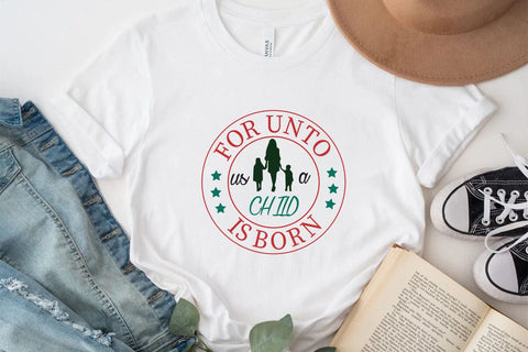 For unto us a child is born SVG Angelina750 