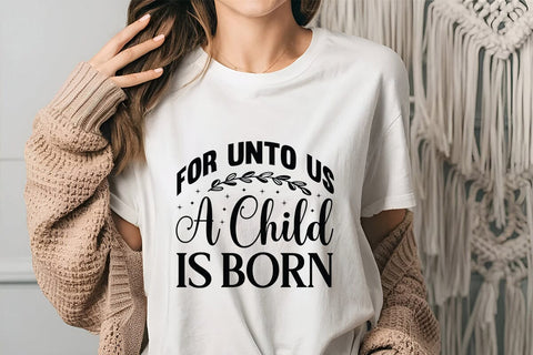 For unto us a child is born SVG Angelina750 