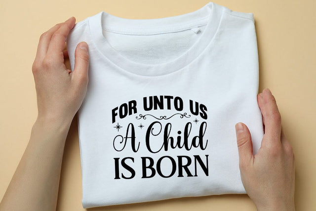 For unto us a child is born SVG Angelina750 