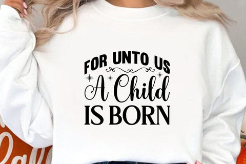 For unto us a child is born SVG Angelina750 