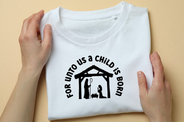 For unto us a child is born SVG Angelina750 