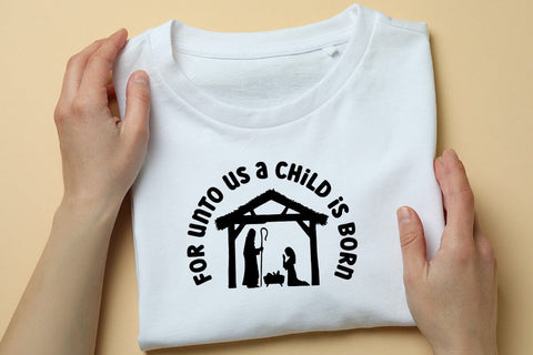 For unto us a child is born SVG Angelina750 
