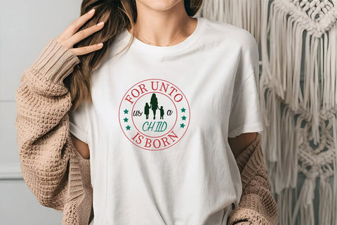 For unto us a child is born SVG Angelina750 