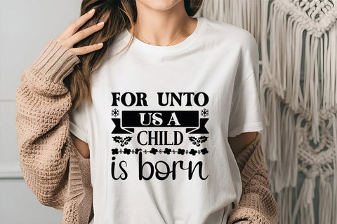 For unto us a child is born SVG Angelina750 