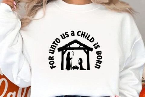 For unto us a child is born SVG Angelina750 
