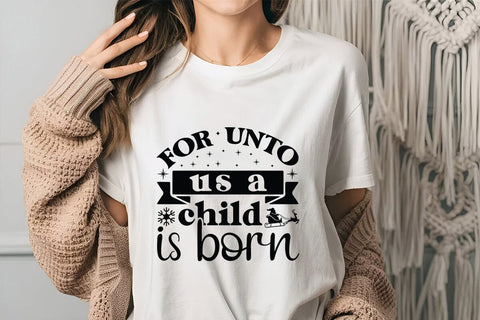 For unto us a child is born SVG Angelina750 