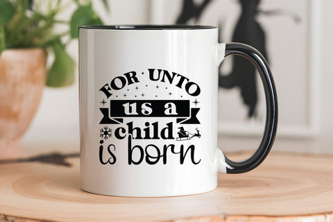 For unto us a child is born SVG Angelina750 
