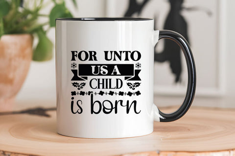 For unto us a child is born SVG Angelina750 