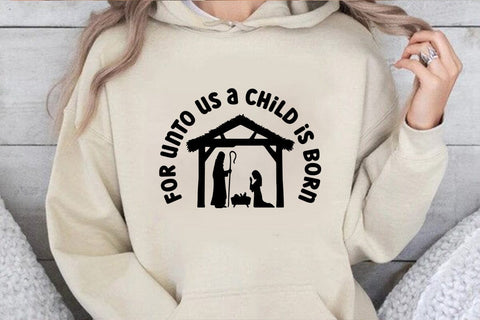 For unto us a child is born SVG Angelina750 