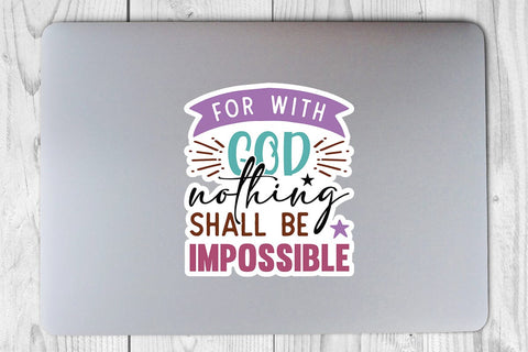 For with God Nothing Shall Be Impossible SVG Angelina750 
