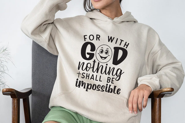 For with God Nothing Shall Be Impossible SVG Angelina750 