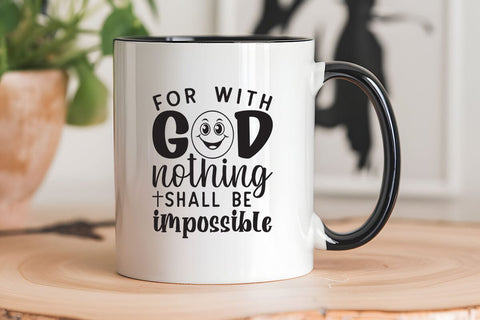 For with God Nothing Shall Be Impossible SVG Angelina750 