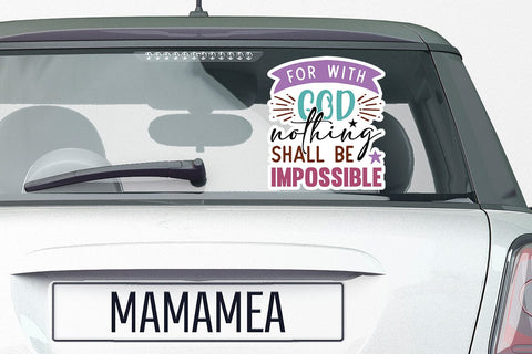 For with God Nothing Shall Be Impossible SVG Angelina750 