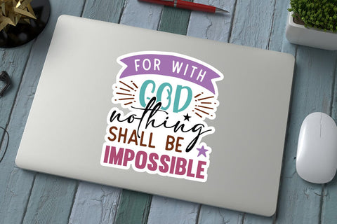 For with God Nothing Shall Be Impossible SVG Angelina750 