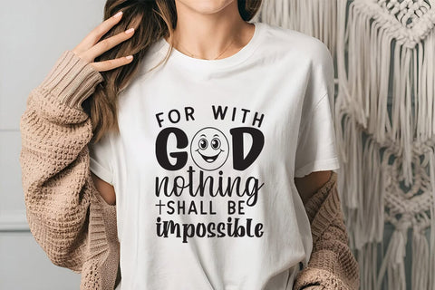 For with God Nothing Shall Be Impossible SVG Angelina750 