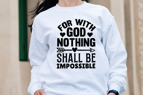 For with God Nothing Shall Be Impossible SVG Angelina750 